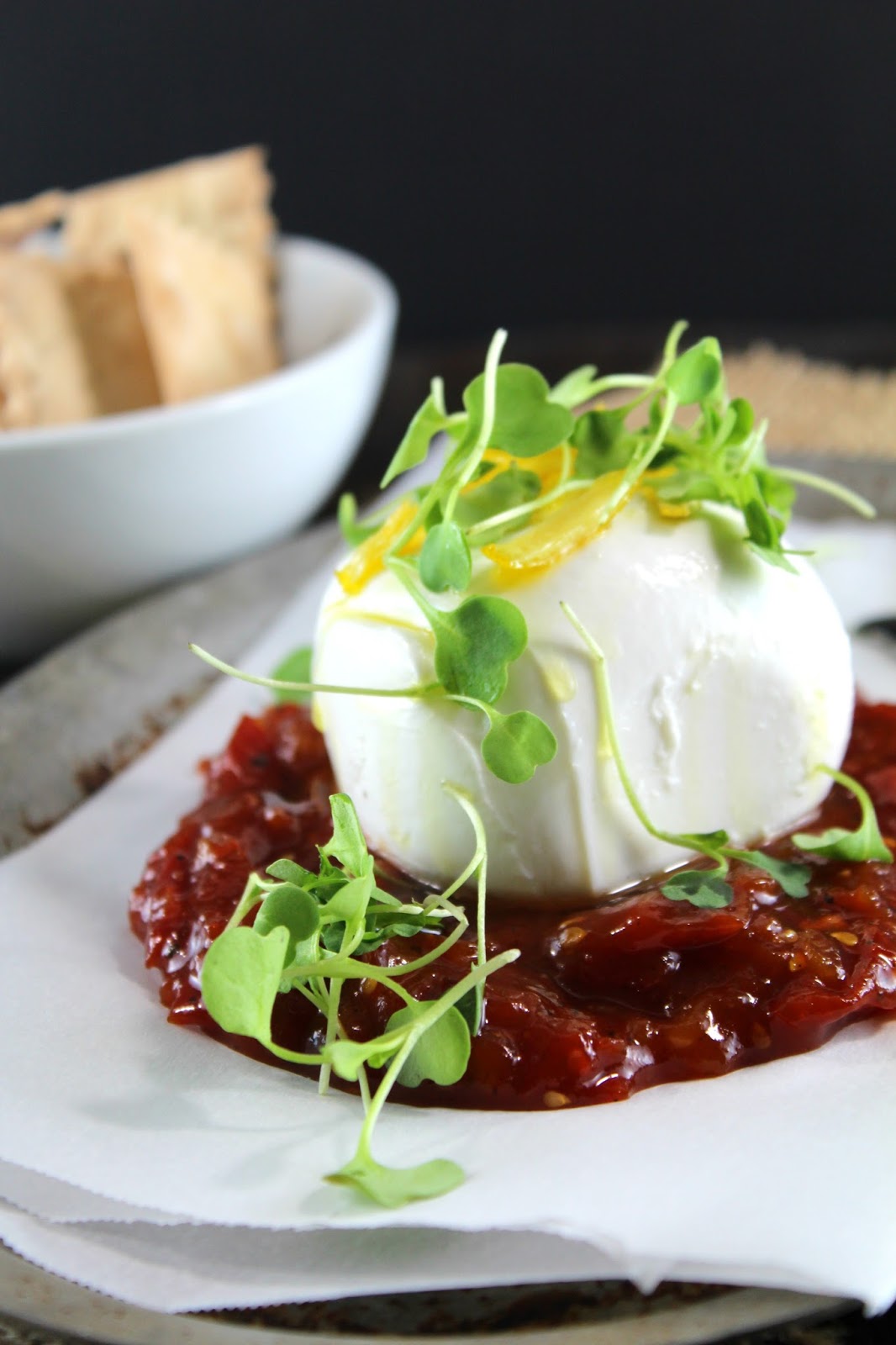 Authentic Suburban Gourmet Tomato Jam with Burrata Friday Night Bites
