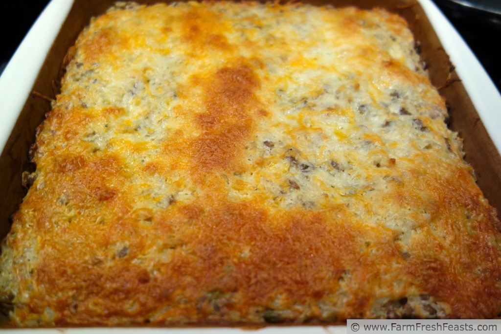Farm Fresh Feasts Mexican Chicken Lentil Rice Bake (Salad?)