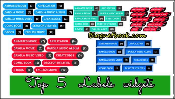 Top 5 stylish label widget for blogger Top 5 stylish label widget for blogger