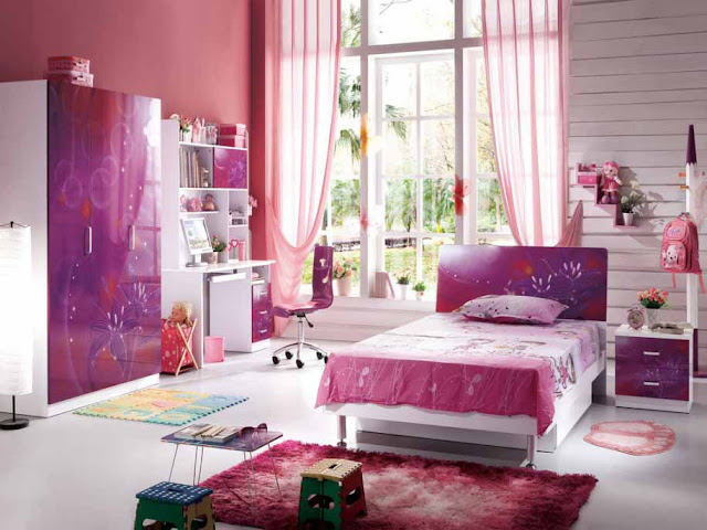 Contoh desain kamar tidur anak perempuan sederhana Contoh desain kamar tidur anak perempuan sederhana