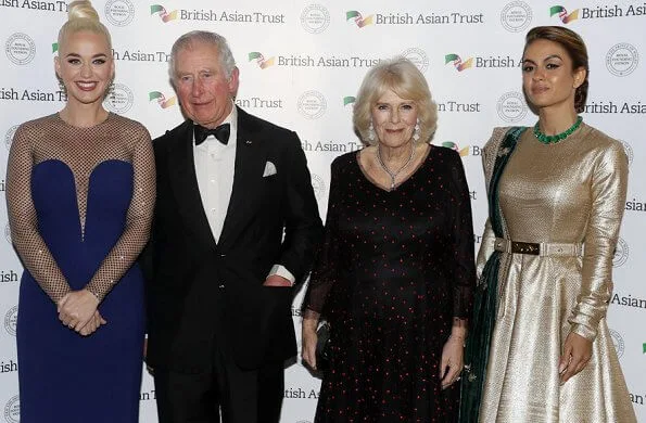 Prince Charles, the Duchess of Cornwall, American musician Katy Perry and Indian businesswoman Natasha Poonawalla