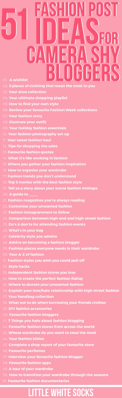 fashion post ideas for camera shy bloggers