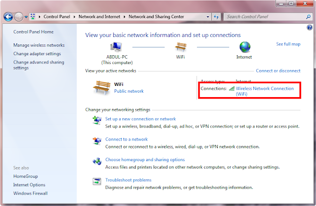 Cara cek IP Address dengan Control Panel Cara cek IP Address dengan Control Panel
