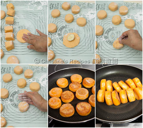 香蕉番薯餅製作圖 Sweet Potato Cakes with Banana Fillings Procedures02