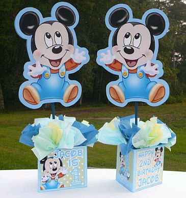 Tutorial haz hermosos centros de mesa de baby Minnie Mouse y Mickey mouse ~  Haz Manualidades