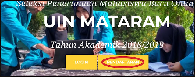 Selanjutnya silahkan klik menu pendaftaran seperti pada