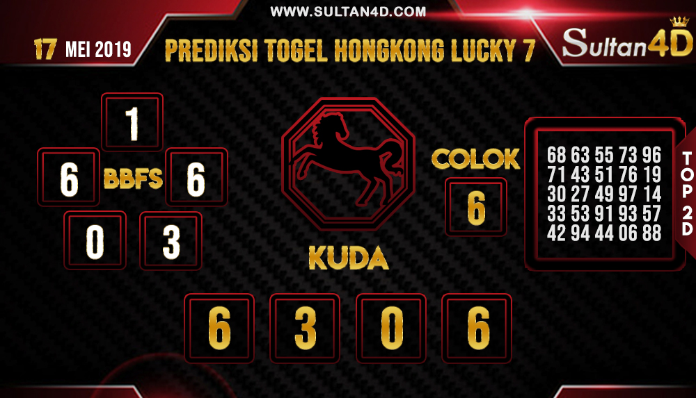 PREDIKSI TOGEL HONGKONG LUCKY 7 SULTAN4D 17 MEI 2019