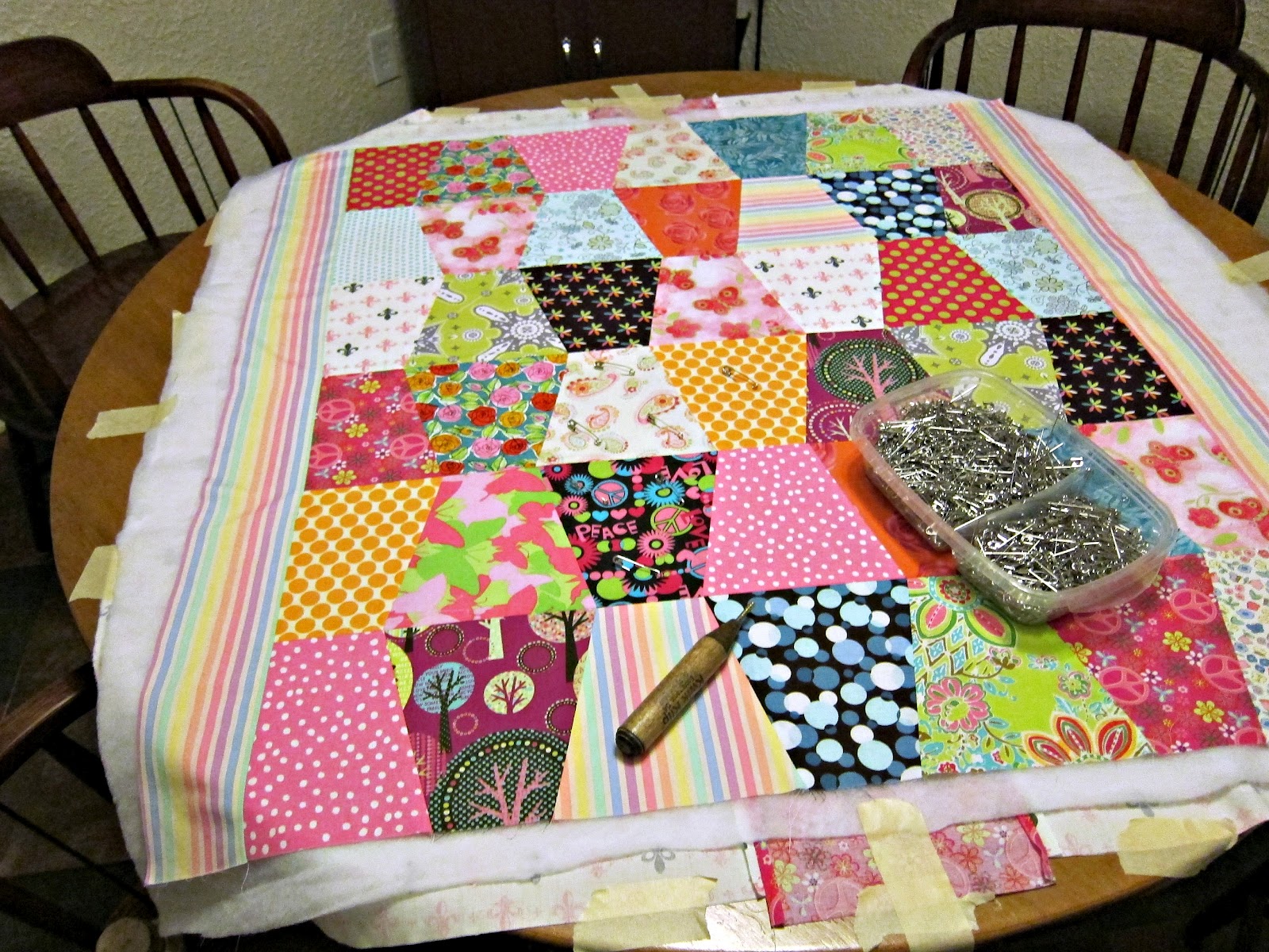 The Quilting Violinist Table Basting