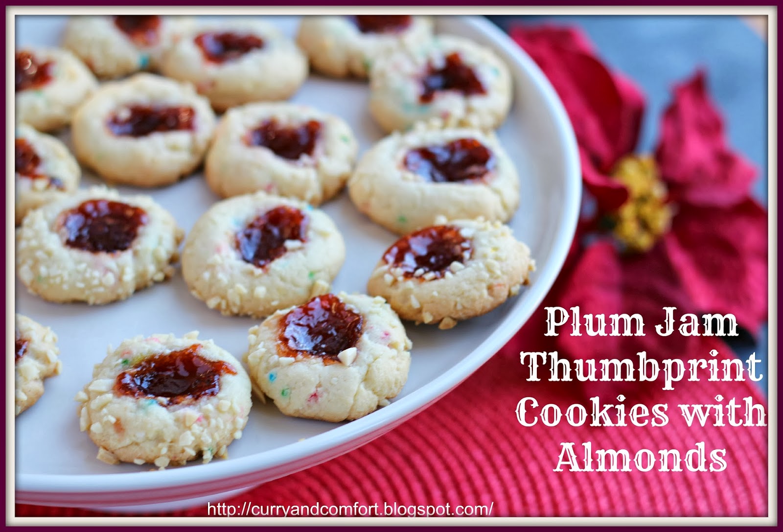 Kitchen Simmer: Plum Jam Thumbprint Cookies #sweetcreations