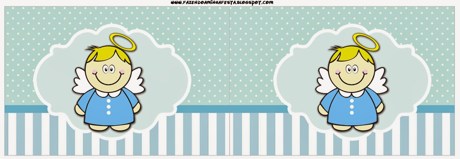 Bautismo Angelito Rubio: Imprimibles y Tarjetería para Imprimir Gratis. Banderitas o toppers para cupcakes o para poner en la comida.