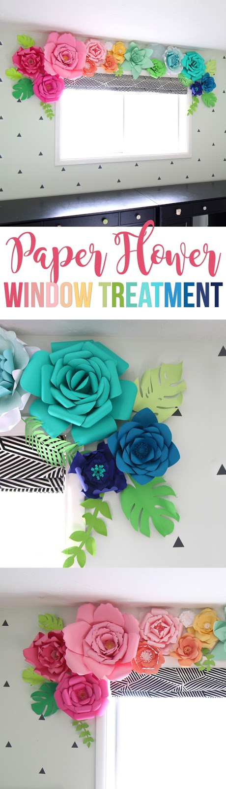 How to make giant paper flowers. So cute for a little girls room, a classroom or a craft room! Free large paper flower templates and Silhouette cut file.