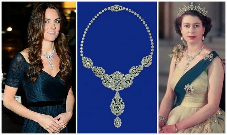 Catherine, Duchess of Cambridge wore diamond necklace borrowed from the ...