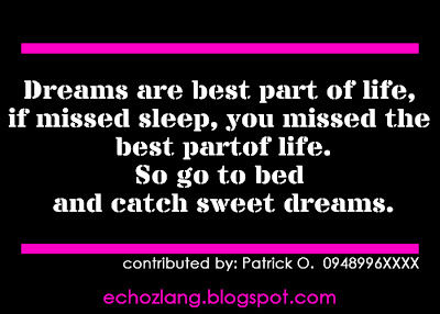Dreams are the best part of life, if you missed sleep,  you missed the best part of life.