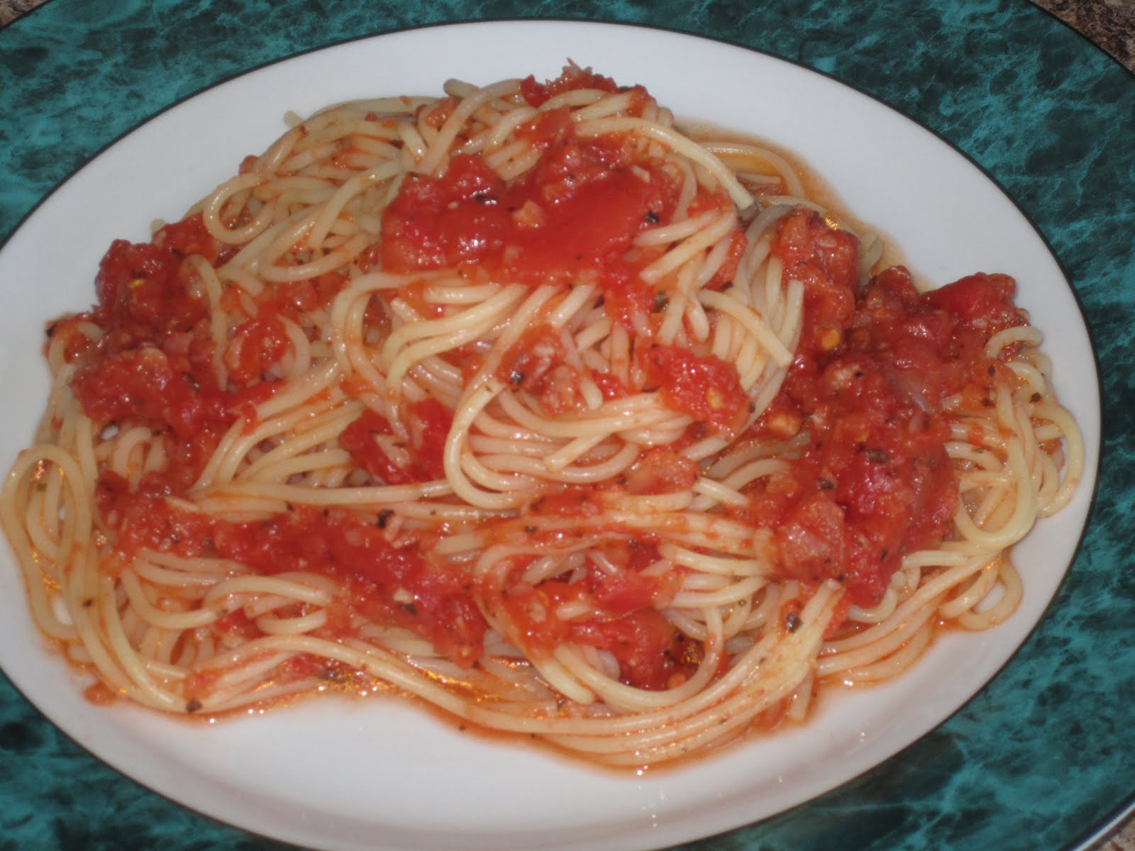 Cuisine chic et simple Spaghetti sauce tomate maison au vin blanc de