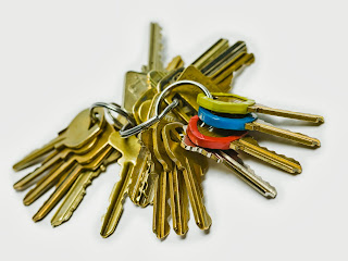 Keys on key ring