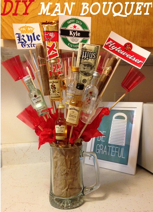 PostGrad Crafting DIY Man Bouquet!