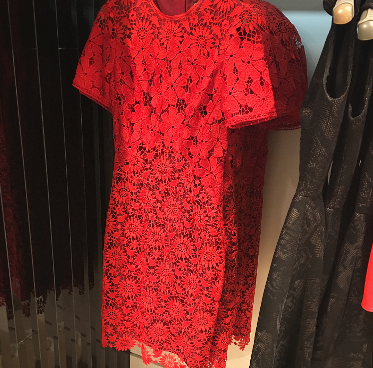 karen millen red lace dress