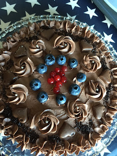 Sjokoladekake med sjokoladesmørkrem