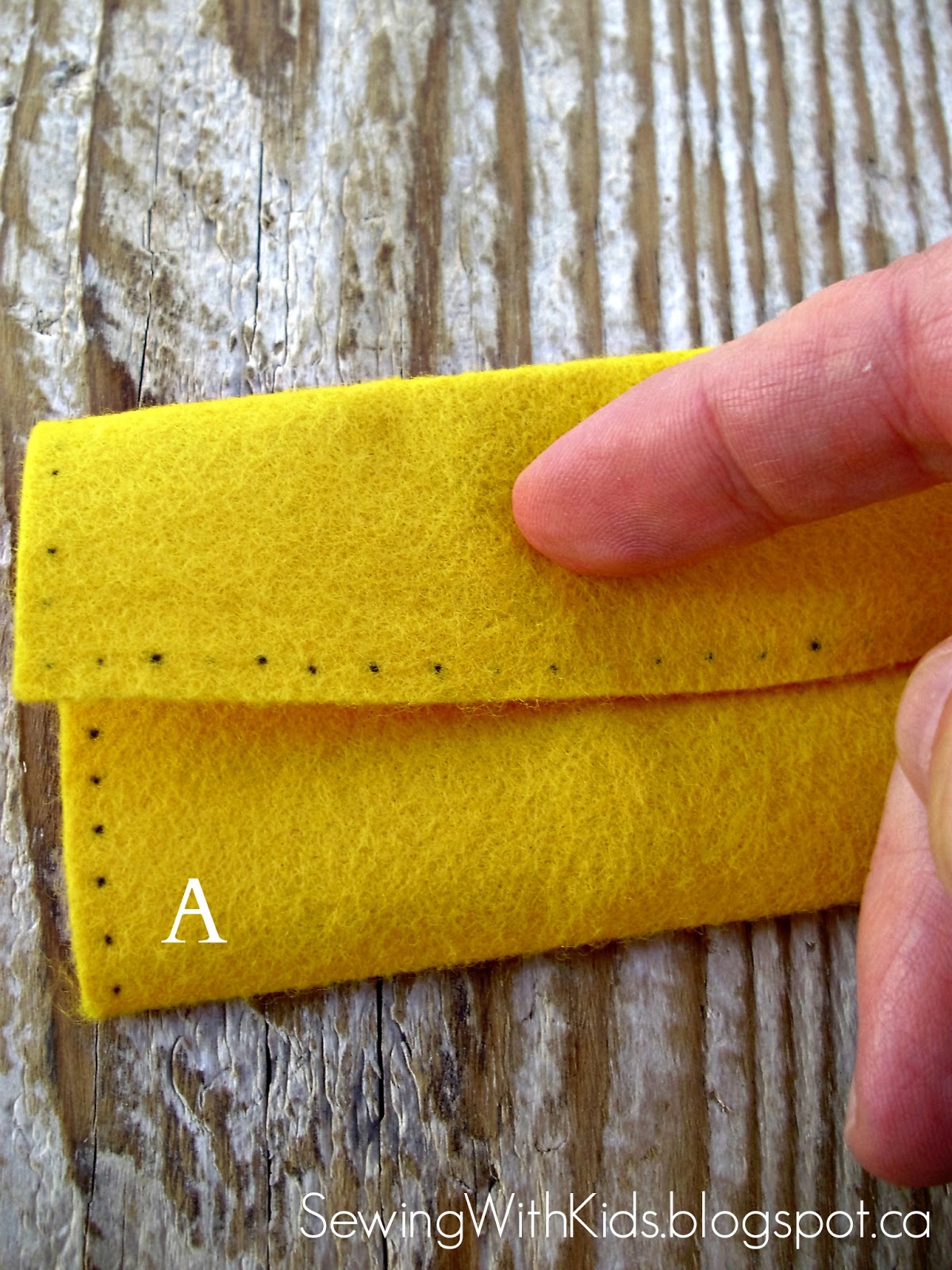 Sewing with Kids How to Cut Your First Buttonhole in Felt