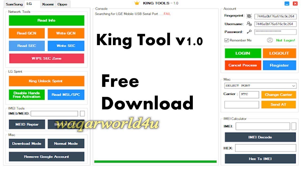 King Tools 1.0 Full Version Free Download Waqar World 4u