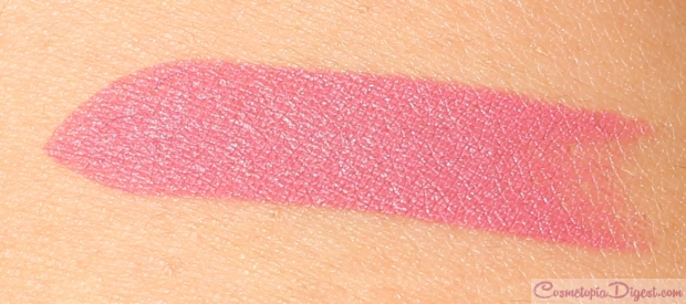 Swatches and review of NARS Audacious lipstick in Anna, a smoky medium dusty mauve that suits all skintones.