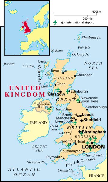 English of the Third Cycle of Primary: Mapa Reino Unido