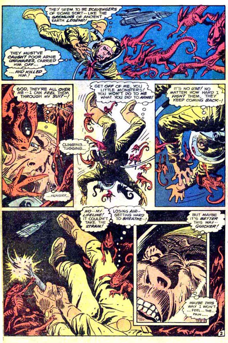Joe Kubert dc science fiction dc 1980s comic book page - Mystery in Space #113