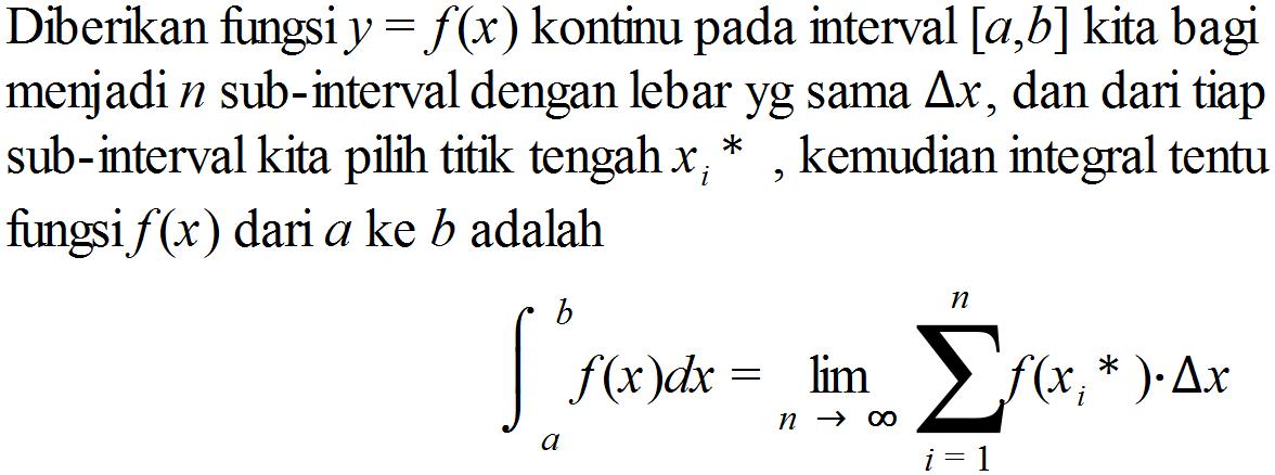 Bahas Lengkap Integral: Menentukan Integral Tentu Berdasarkan Definisi