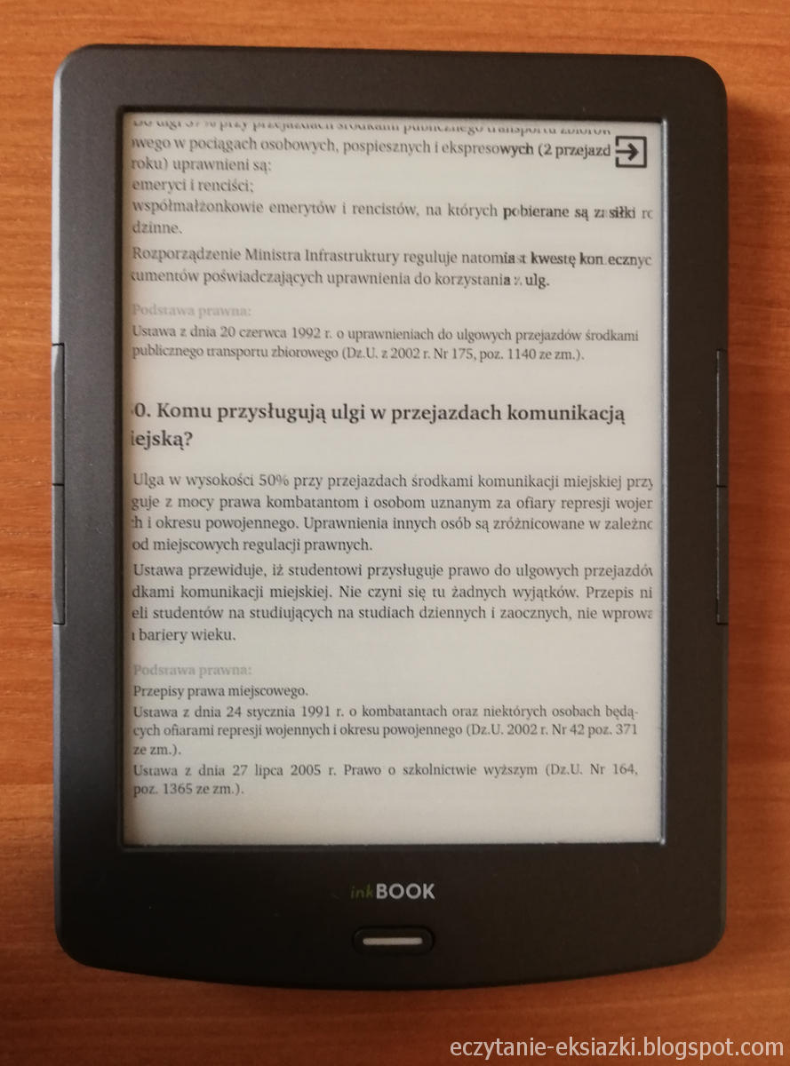 Przybliżony plik PDF w InkBOOK Classic 2