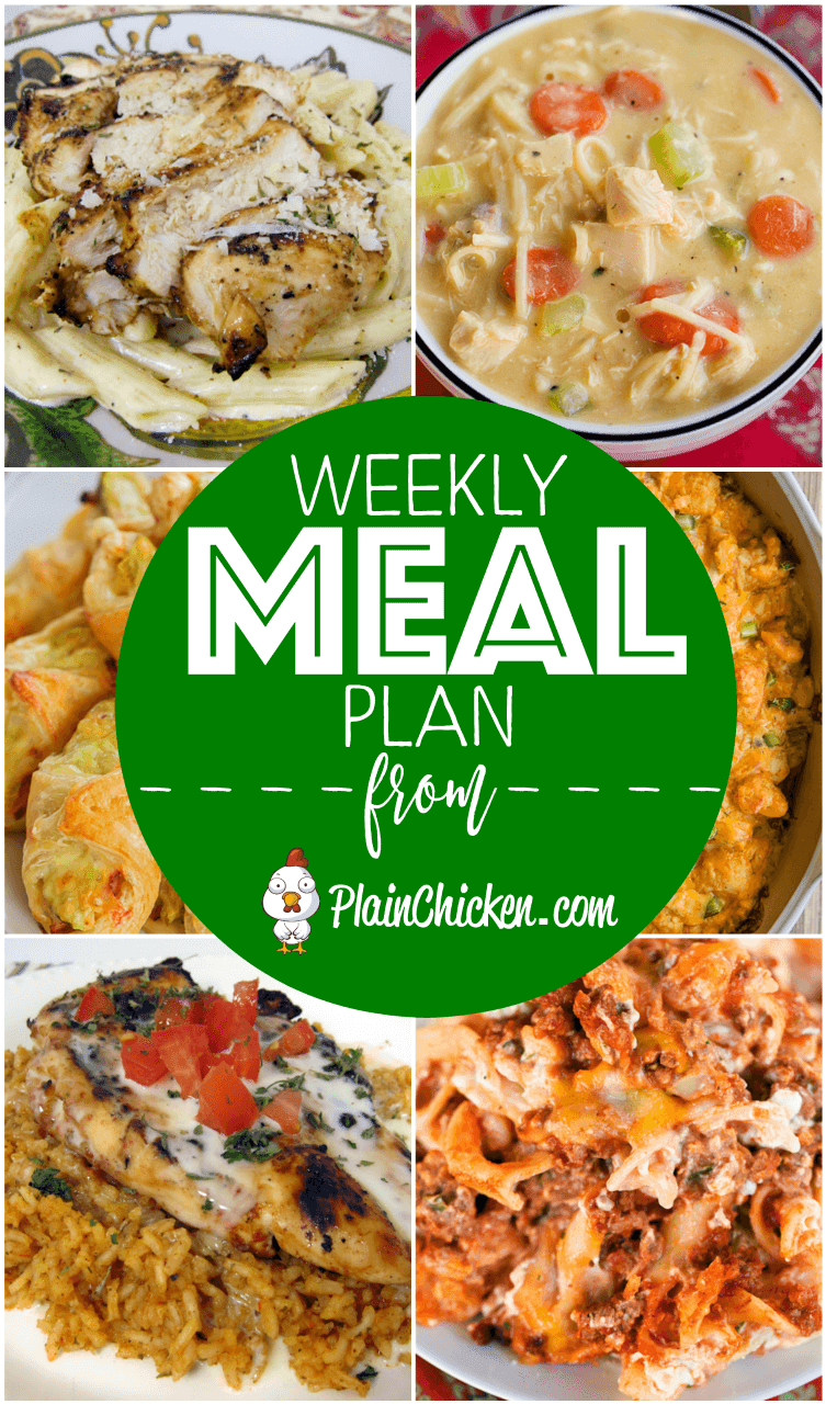 What S For Dinner Weekly Meal Plan Plain En A Quick And Easy Recipe For Everyday Of The Week Main Dishes Side