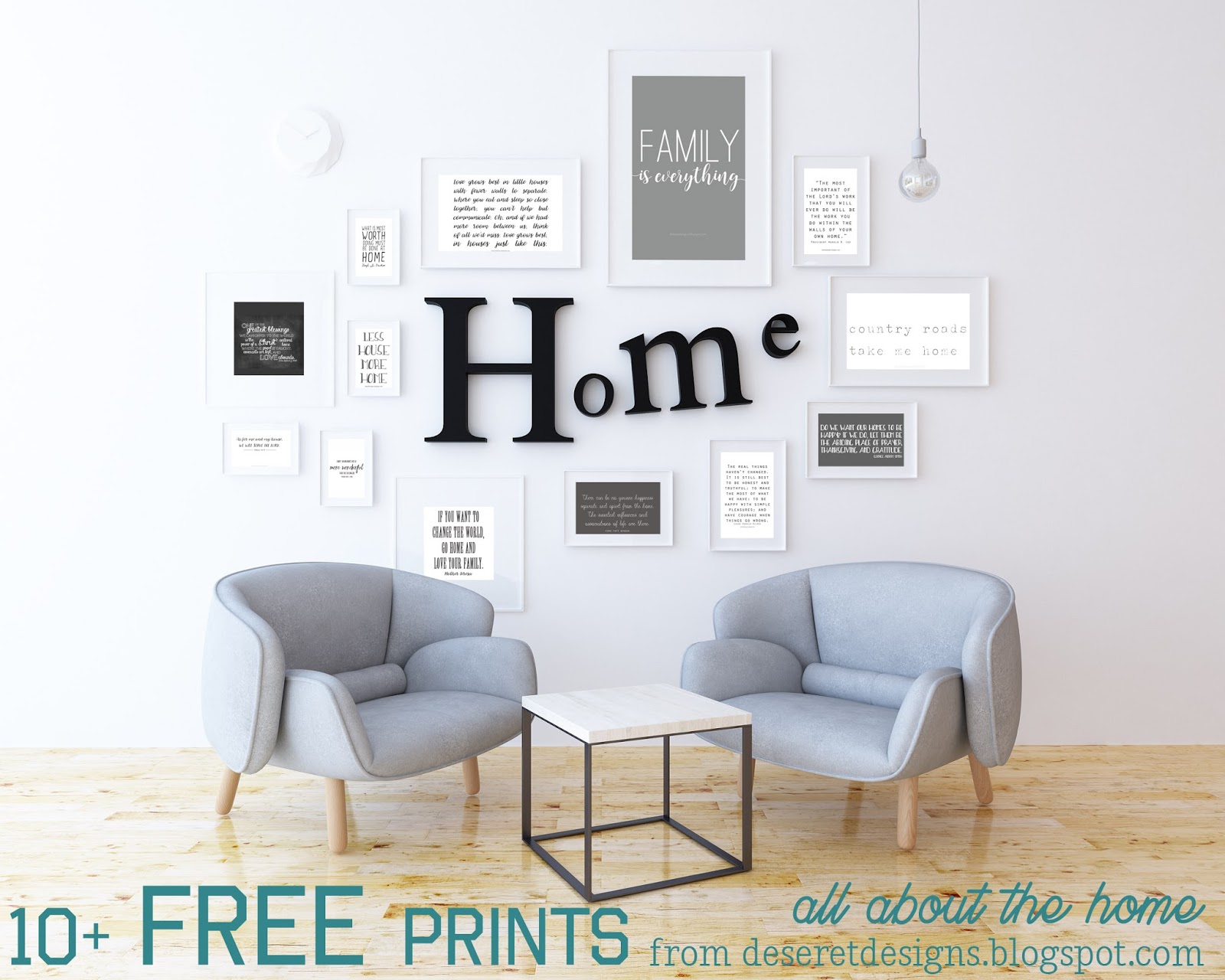 Deseret Designs 10 FREE Quotes on the Home that are great for printing!