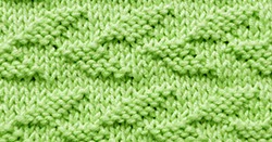 Knit - Purl stitches: Alternating Welted Leaf