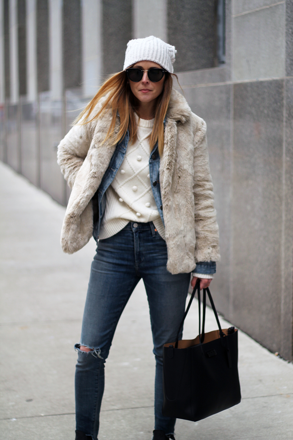 Outfits File: Faux Fur and Denim | THE VAULT FILES