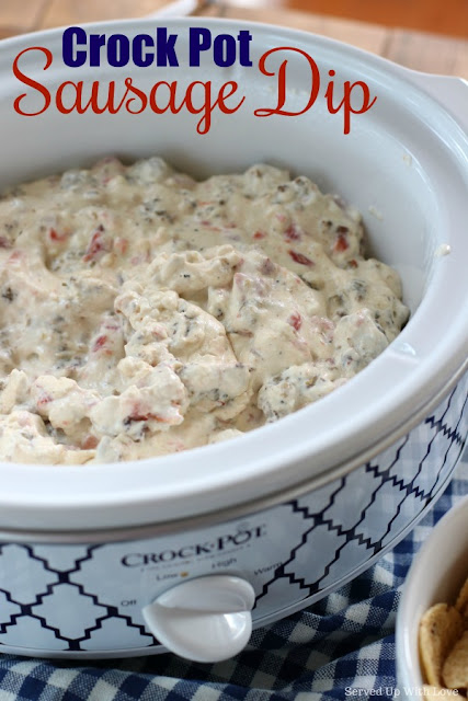 Crock Pot Sausage Dip recipe from Served Up With Love