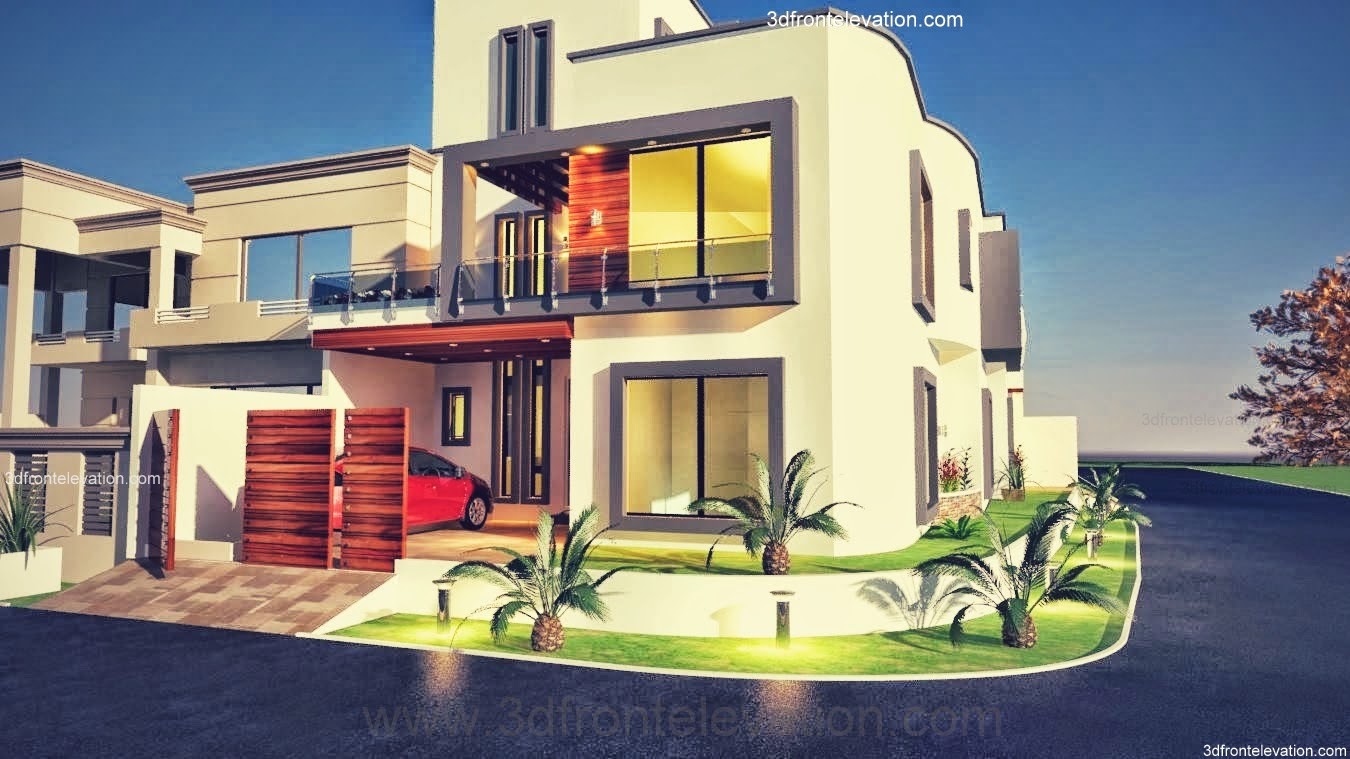 3D Front Elevation 10 Marla Plot Modern Contemporary House Design In Bahria Town Islamabad 3D Front Elevation 10 Marla Plot Modern Contemporary House Design In Bahria Town Islamabad