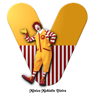 Abecedario con Ronald McDonald.