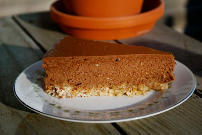 Low Carb Sugar Free Chocolate Cheesecake w/ Almond Crust