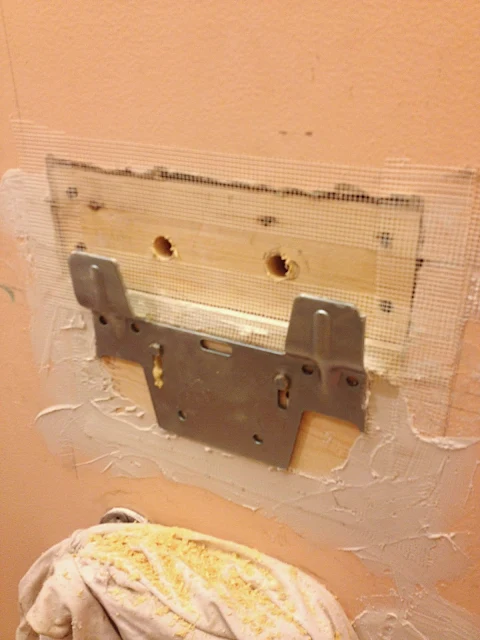 sink bracket and wall