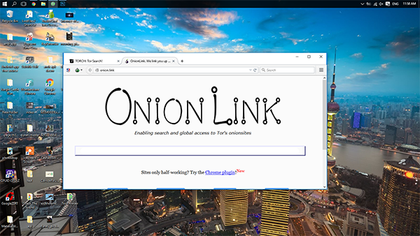 ومحرك البحث الثاني هوTORCH وعنوانه http://xmh57jrzrnw6insl.onion.