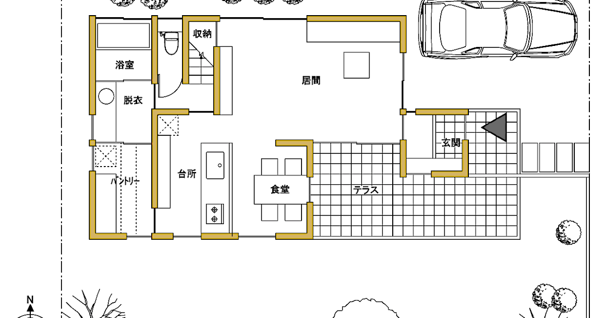 人生をより豊かに暮らす家づくり 東側道路の間取り S03「ちいさくても多彩な空間を感じたい」