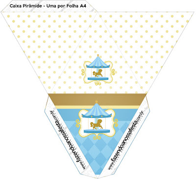 Carrusel en Celeste: Cajas para Imprimir Gratis. Carrusel en Celeste: Cajas para Imprimir Gratis.
