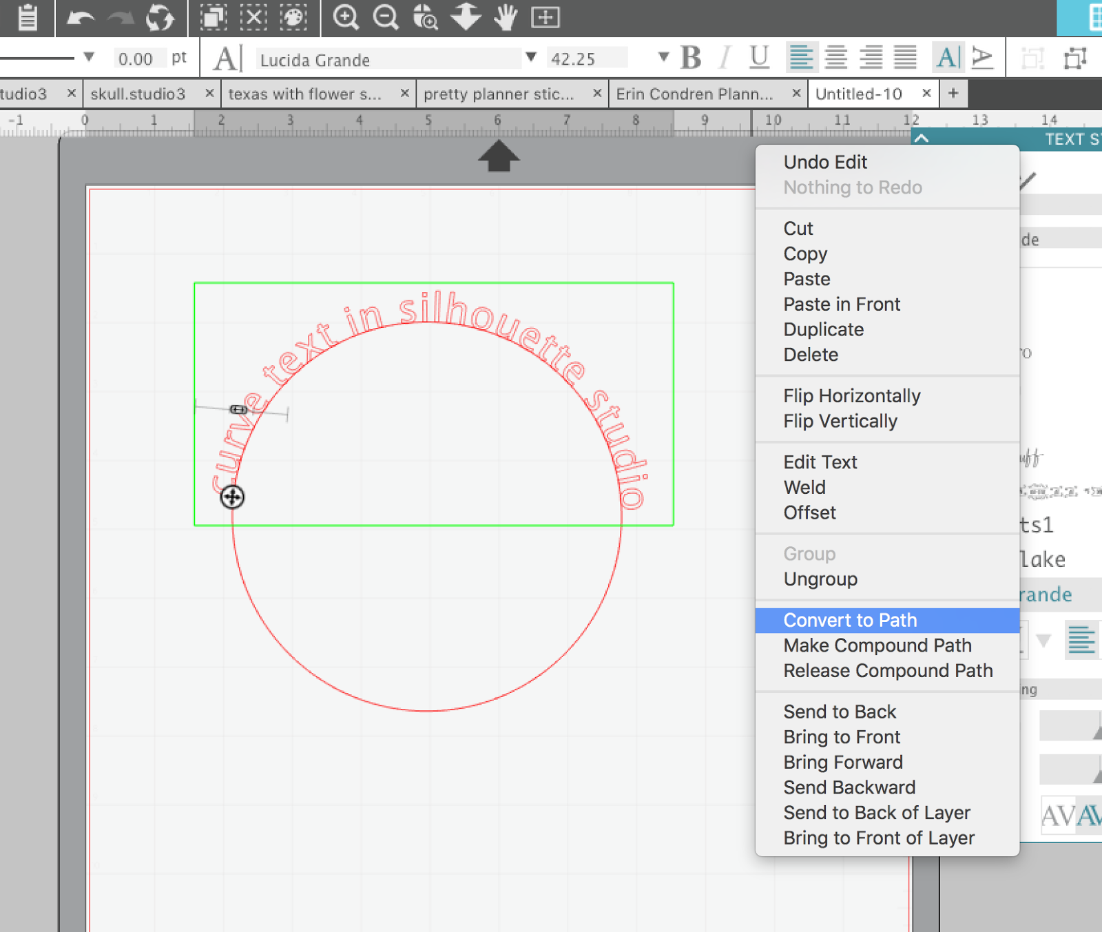 How to Make Text Curve in Silhouette Studio V29 {29 Step Tutorial