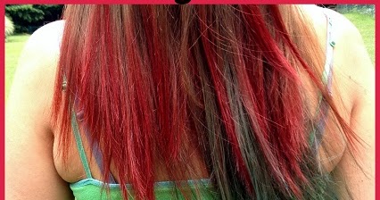 Dip dyed Kool-aid hair - Feathers in the woods Dip dyed Kool-aid hair - Feathers in the woods