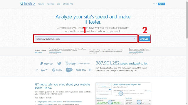 Cek Seo Friendly - GTmetrix cara melihat tampilah website seo friendly dan responsive