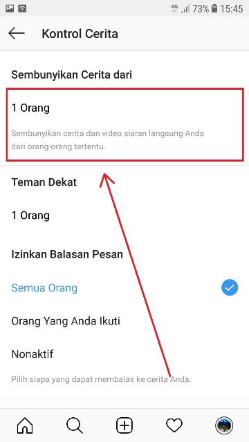 Cara melihat story instagram yang disembunyikan