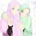 Gambar Hijab Kartun Untuk Diwarnai