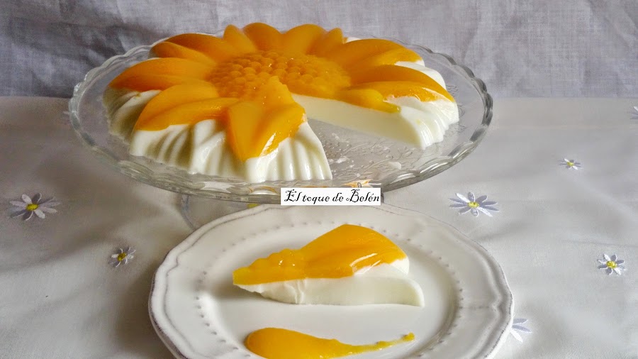 Semi frio de yogur y melocoton