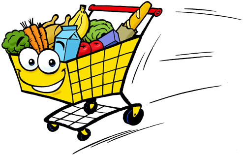 Grocery cart for Maxi & Cie Grocers. 
