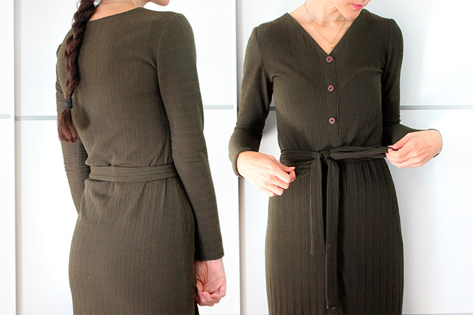 DIY VESTIDO PUNTO CANALE como-hacer-un-vestido-largo-abotonado