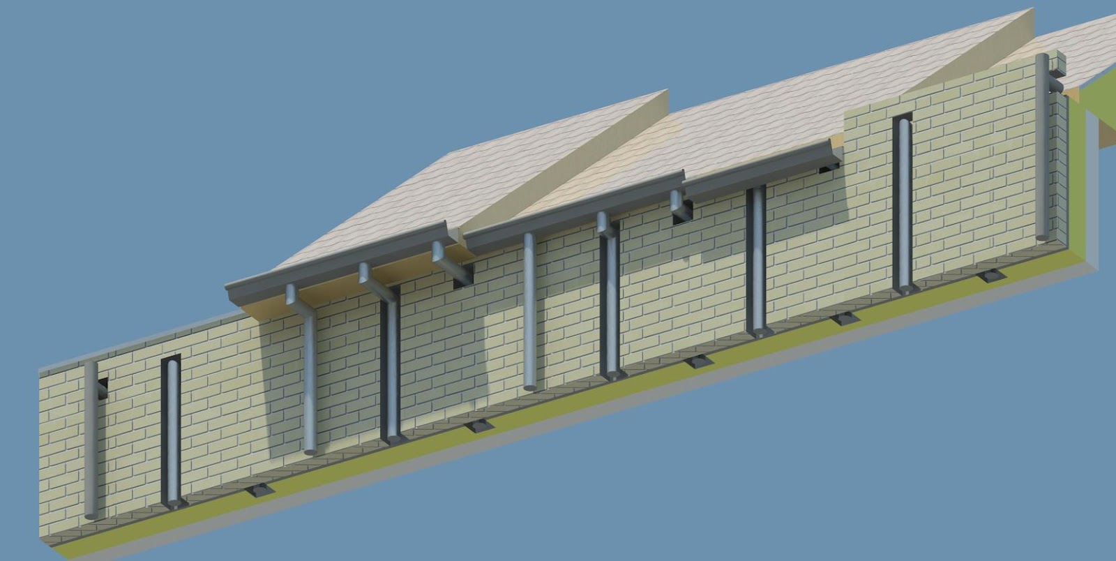 Custom Revit Families Rain pipes / Rury spustowe